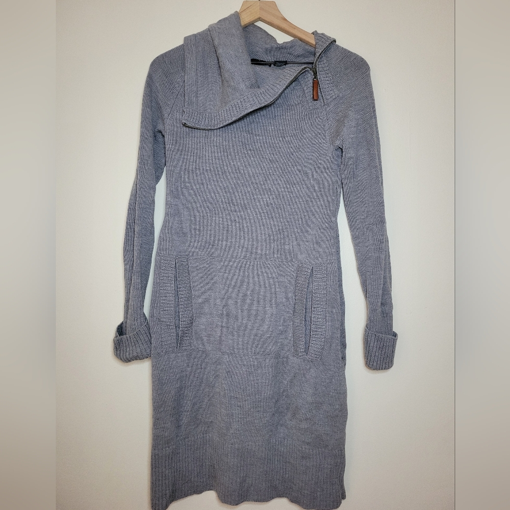 moda international 100% merino wool sweater dress, medium